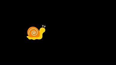 可爱卡通蜗牛动画视频的预览图